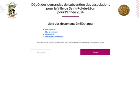 Vue 2 du module Demande de subventions