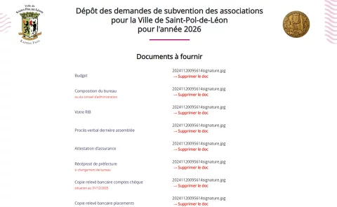 Vue 3 du module Demande de subventions